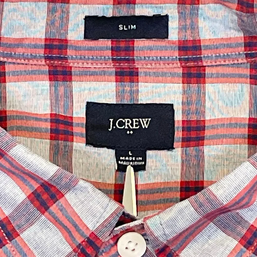 J.Crew Slim Fit Plaid Button-Down Shirt